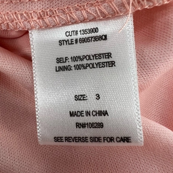 Trixxi Pink High Neck Embellished Waist Mini Swing Dress Size 3 Women’s - Picture 6 of 6